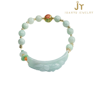 Bán Buôn Đá Tự Nhiên Người Đàn Ông Vòng Đeo Tay Đồ Trang Sức Thời Trang Jadeite Phụ Nữ Bangles Myanmar Ngọc Bích Đính Cườm Vòng Đeo Tay - Product Image 5