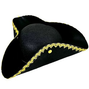 <span class=keywords><strong>Chapeau</strong></span> Tricorne <span class=keywords><strong>Colonial</strong></span> avec Garniture Dorée pour Adultes - Product Image 2