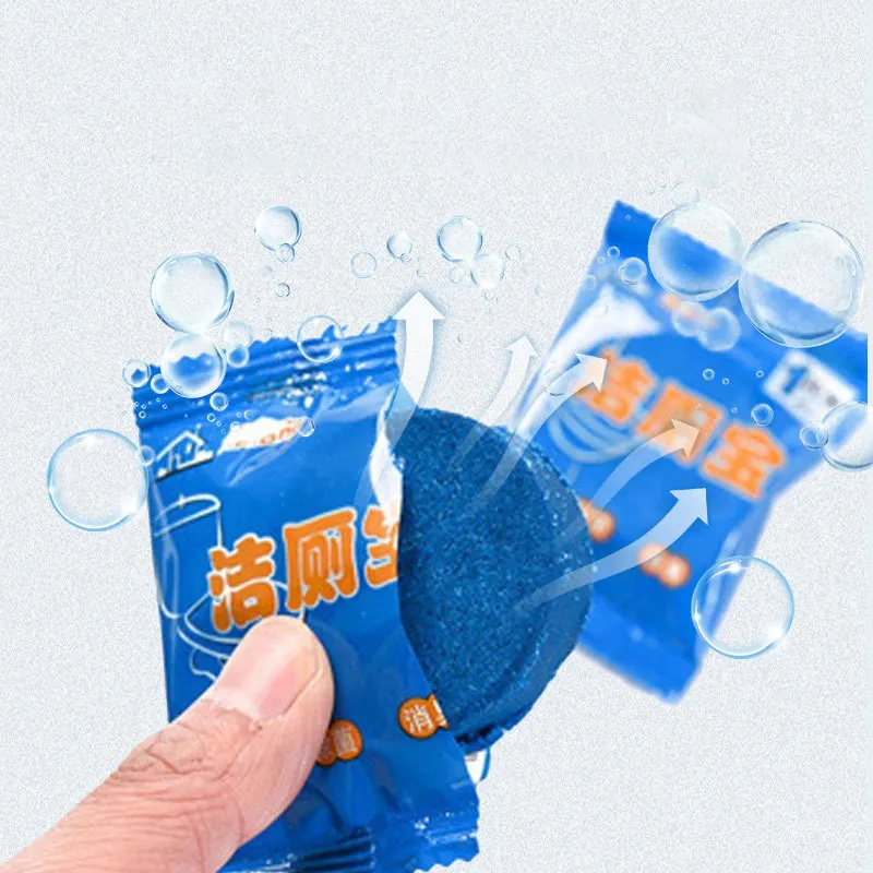 Toilet Cleaning Blue Solid Bubble Block Toilet Bowl Cleaner Tablets