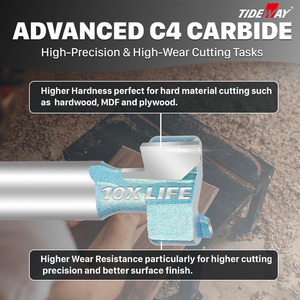 Tideway ดอกสว่านหัวกัดสำหรับงานไม้, ดอกสว่านสำหรับงานกัดเราเตอร์คาร์ไบด์หัวตัดความเร็วสูง - Product Image 3