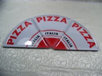 Assiettes en mélamine personnalisées, créatives, pour pizza et service, vente en gros, camping, triangle, compatibles lave-vaisselle