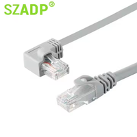 Câble Ethernet de haute qualité Cat5 Cat5e Cat6 Cat6a, câble RJ45 en forme de L à 90 degrés, angle gauche ou droit, cordon de raccordement réseau UTP