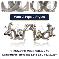 ING SUS304 OEM Valve Catback pour Lamborghini Revuelto L545 6.5L V12 2023+ |   Z-Pipe 2 Styles Vente en Gros