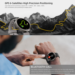 GPS 스마트 워치 ETB76 나침반 고도 1.32인치 아몰레드 스크린 5ATM 방수 남성 스포츠 피트니스 스마트워치 500mAh 배터리 GPS 탑재 - Product Image 3