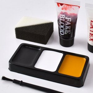 <span class=keywords><strong>Zombie</strong></span> Halloween Chuyên Nghiệp Kit Cho Trẻ Em Dành Cho Người Lớn Khuôn Mặt Trang Điểm Sơn Với Màu Đỏ Máu Bảng Màu Và Cơ Thể - Product Image 2