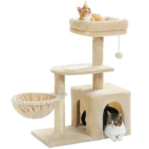 Nouveau tour de chat à quatre étages jouet sisal couvert <span class=keywords><strong>colonne</strong></span> à gratter support d'escalade écologique chaton activité JINXIN arbre à chat - Product Image 3