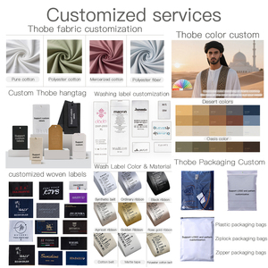 ثوب رجالي إسلامي عربي حصري بالجملة عالي الجودة بتصميم على الطراز السعودي والقطري - Product Image 6