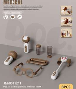 Coffret de jeu de rôle médical pour enfants, médecin et infirmière, hôpital, médicaments, jeu d'imitation, jouet en plastique avec son et lumière, stéthoscope, fonctionne sur piles - Product Image 5