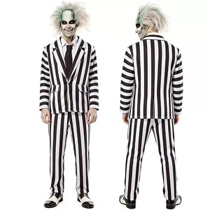 Disfraz de Cosplay de Beetlejuice 2 para Adultos, con Rayas Blancas y Negras, Traje de Betelgeuse para Halloween - Product Image 1