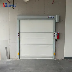 Energy-Saving Automatic Rapid Door Sealed Isolation High Speed Roll Up Doors With Double Row Brush Rapid Roll Door For Cleanroom