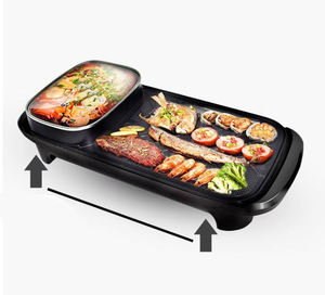 Portable 2 in 1 220V Electric Hot Pot Oven <b>Smokeless</b> Barbecue Machine Home <b>BBQ</b> Grills Indoor Roast Meat Dish Plate Multi Cooker - Product Image 6