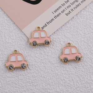 Cute Cartoon Car Alloy Pendant Charm For DIY <b>Bracelet</b> Necklace Jewelry Accessory Pink Blue <b>Red</b> Black Color Zinc Alloy Bezel - Product Image 5