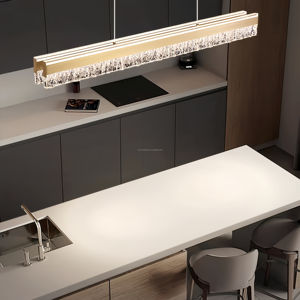 Lampadario di Alta Qualità da 47 Pollici, 110V-265V 120W, Moderno Lussuoso Lampadario Lineare LED Tricolore, Costruzione in Alluminio, Garanzia di 3 Anni - Product Image 5