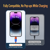 Kabel USB C 6A Pengisian Cepat 480Mbps Transfer Data Chip Pintar Multi Protokol Kabel Tahan Lama untuk IOS Laptop Tablet Ponsel