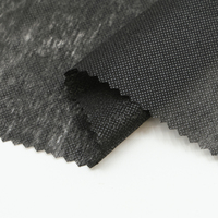 Entoilage et doublures de fusion non tissés de polyester de tissu de dispersion de lien thermique noir blanc