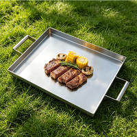 Plaque de cuisson en acier inoxydable commerciale, plaque de cuisson, poêle à frire