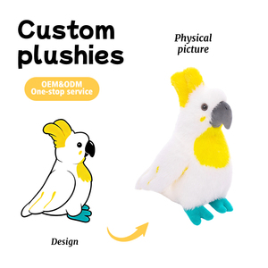 Peluche Realista de Cacatúa Personalizado, Suave y Adorable, para Entusiastas de las Aves, Regalos con Certificación CE - Product Image 1