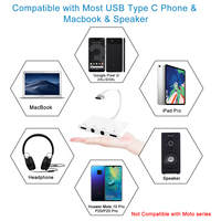 USB-C auf 3,5mm Audio-Adapter Typ-C Kopfhöreranschluss-Adapter USB-C Audio-Adapter Splitter-Kabel für Android-Tablet DC