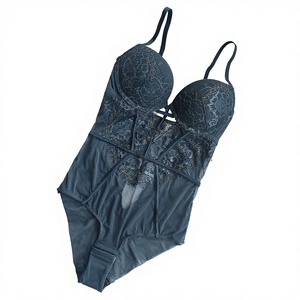 Nouvelle <span class=keywords><strong>lingerie</strong></span> en nylon pour femmes, body sexy en dentelle brodée, push-up, pour modeler le corps, amincir et rehausser les fesses - Product Image 1