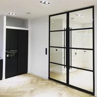 Porte en aluminium et verre AS2047 Australie TOMA House, porte à battant en aluminium et verre, porte à double vitrage en aluminium