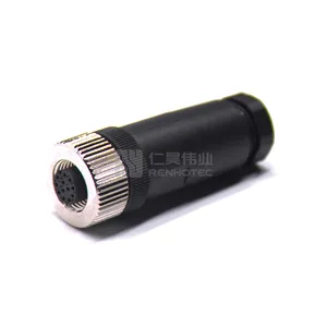 M12 Waterproof Connector 12 Pin Cable Female Male Ip67 for Industrial Sensors