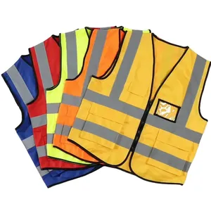 Customized Public Reflective Mesh 100% Polyester reflective jacket Reflective Vest safety