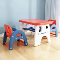Kinder möbel Vorschule Kinder studieren Indoor Outdoor Easy Clean Kunststoff Baby Kinder Aktivität Tisch und Stühle Set