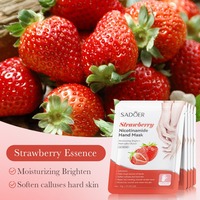 Organische Nicotinamide Fruit Handmasker Kersen Perzik Aardbei Sinaasappel Essentie Normaal Hydraterend Verhelderende Gladmakende Huid Handschoenen