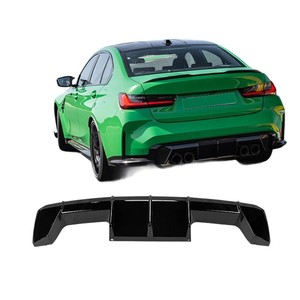 ดิฟฟิวเซอร์หลังสีดำเงาแบบใหม่ สไตล์ MP ลายคาร์บอนไฟเบอร์ สำหรับ BMW M3 M4 G80 G82 ปี 2021 2022 2023 2024 2025 - Product Image 3