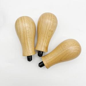 Suministro directo de fábrica de mangos para tamper de máquinas de espresso hechos de madera de haya o estirax, martillos para tamper, mangos de madera, y - Product Image 2