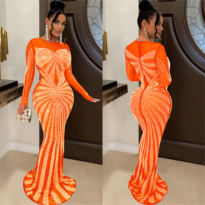 2025 nuovi arrivi pensano S-2XL abito <span class=keywords><strong>Casual</strong></span> da donna con motivo solido lungo fino al pavimento da sera <span class=keywords><strong>abbigliamento</strong></span> per feste taglie forti Sexy <span class=keywords><strong>Casual</strong></span> - Product Image 6