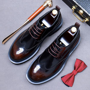 Chaussures de travail pour hommes Goodyear, nouveau style, en cuir véritable, fabriquées à la main, rétro, décontractées, à lacets, Oxford, semelle intermédiaire en caoutchouc, semelle extérieure en caoutchouc - Product Image 5