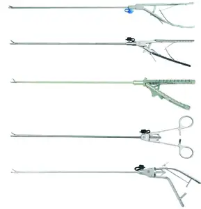 Многоразовые инструменты, лапароскопический держатель игл, изогнутые хирургические эндоскопические щипцы для захвата