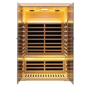 Sauna a Infrarossi Lontani di Lusso Personalizzata per 2 Persone con Porta in Vetro Temperato - Product Image 2
