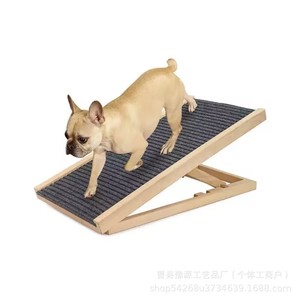 Solid Wood Pet Ramp Anti-Slip <b>Foldable</b> Dog Cat Ladder <b>Step</b> For Small Breeds - Product Image 5