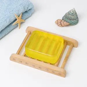piccolo piatto di sapone per doccia Suppliers-Eco Personalizzato di Lusso Naturale di Bambù di Legno Supporto del Piatto di Sapone Per Il Bagno Doccia