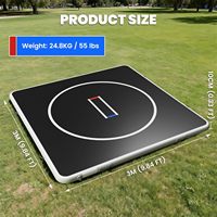 Tapis de lutte gonflable personnalisé 3m x 3m en PVC, tapis d'entraînement pliable pour BJJ, MMA, Judo, Boxe, Grappling, intérieur/extérieur