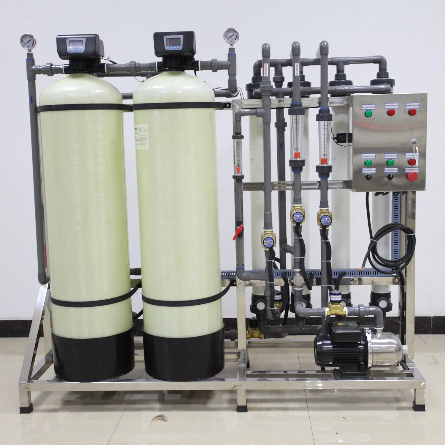 물 처리 여과 UF 염분제거 식물을 재생하는 2000L/H Ultrafiltration 식용수 체계