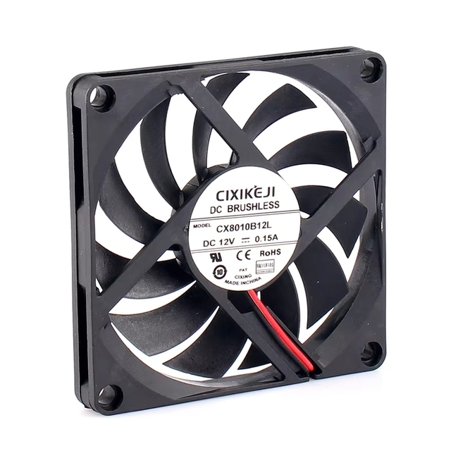 ZYSY 8010 Cooling Fan DC5V/12V/24V Computer Power Supply Silent Brushless 8*8*1cm