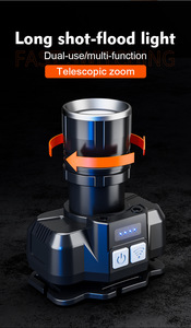 Đèn pha Led siêu sáng màu trắng có thể sạc lại công suất cao IP44 cảm biến chuyển động chống nước có thể điều chỉnh cắm trại chiếu sáng ngoài trời - Product Image 3