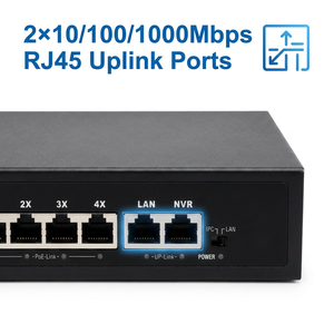 สวิตช์ PoE แบบ Full Gigabit 4+2 พอร์ต DC48V ความเร็ว 10/100/1000Mbps MDI/MDIX ระบบส่งข้อมูลและพลังงานที่เสถียรสำหรับเครือข่าย LAN ขนาดเล็ก - Product Image 3