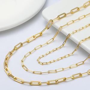 Collar de Cadena de Eslabones Tipo Clip de Alta Calidad Yulia S925 Hecho en Italia, Chapado en Oro Sólido de 18K sobre Plata de Ley, Moderno, para Mujeres y Hombres - Product Image 3