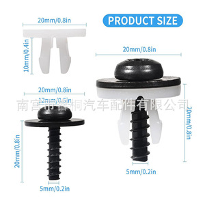 Vis de fixation pour protection de moteur et de châssis Shuangxuan, vis à tête Torx T30, œillets, écrous et clips pour Ford Lincoln - Product Image 4