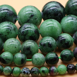 4mm 6mm 8mm 10mm 12mm Natural Red <strong>Emerald</strong> Round Loose <strong>Bead</strong> Ruby in Zoisite Gemstone Stone <strong>Beads</strong> for Bracelet Jewelry Making - Product Image 6
