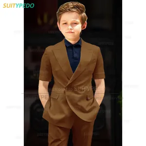 Ensemble de pantalons pour garçon élégant Activités scolaires Tenues formelles <span class=keywords><strong>Costume</strong></span> pour enfants pour fête de mariage Costumes de photographie d'anniversaire d'enfant - Product Image 4