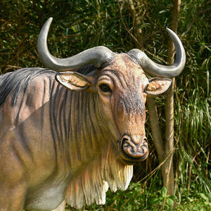 SE7ART personalizado al aire libre ñu decoración FRP tamaño real Animal Gnu Connochaetes Sculptura - Product Image 4