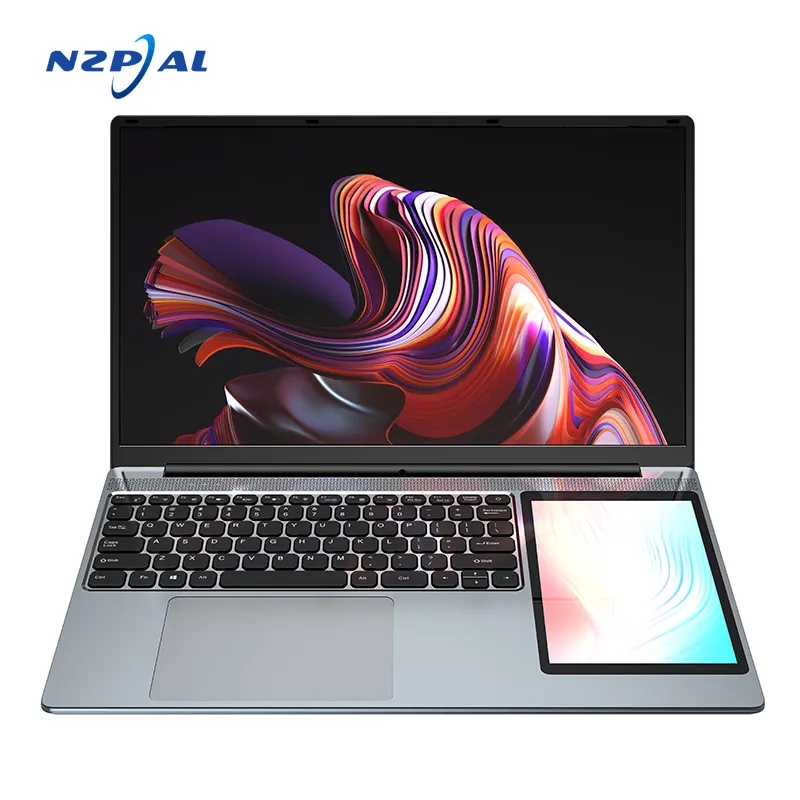 Laptop layar ganda 16 + 7 inci, notebook ssd intel celeron N5095 16gb ram 128gb/256gb/512gb/1tb