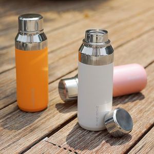 YY82 Custom 400ml Matte <b>Double</b> <b>Wall</b> Vacuum Insulated Stainless Steel Travel Cup Outdoor Sports Bicycle Water Bottle Classic Gift - Product Image 2