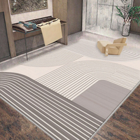 Nouveau design, tapis moderne en polyester doux, fabriqué à la machine, couleur unie beige et gris crème chaud, neutre, grand format