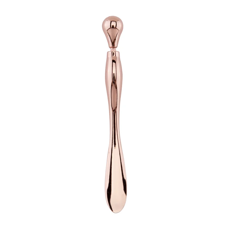 2021 Amazon Wholesale Long Makeup Spoon Zinc Alloy silver rose gold cosmetic spoon for face cream
